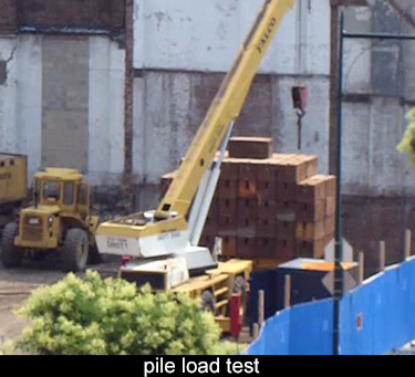 pile load test confirms that driven pile has achieved design capacity